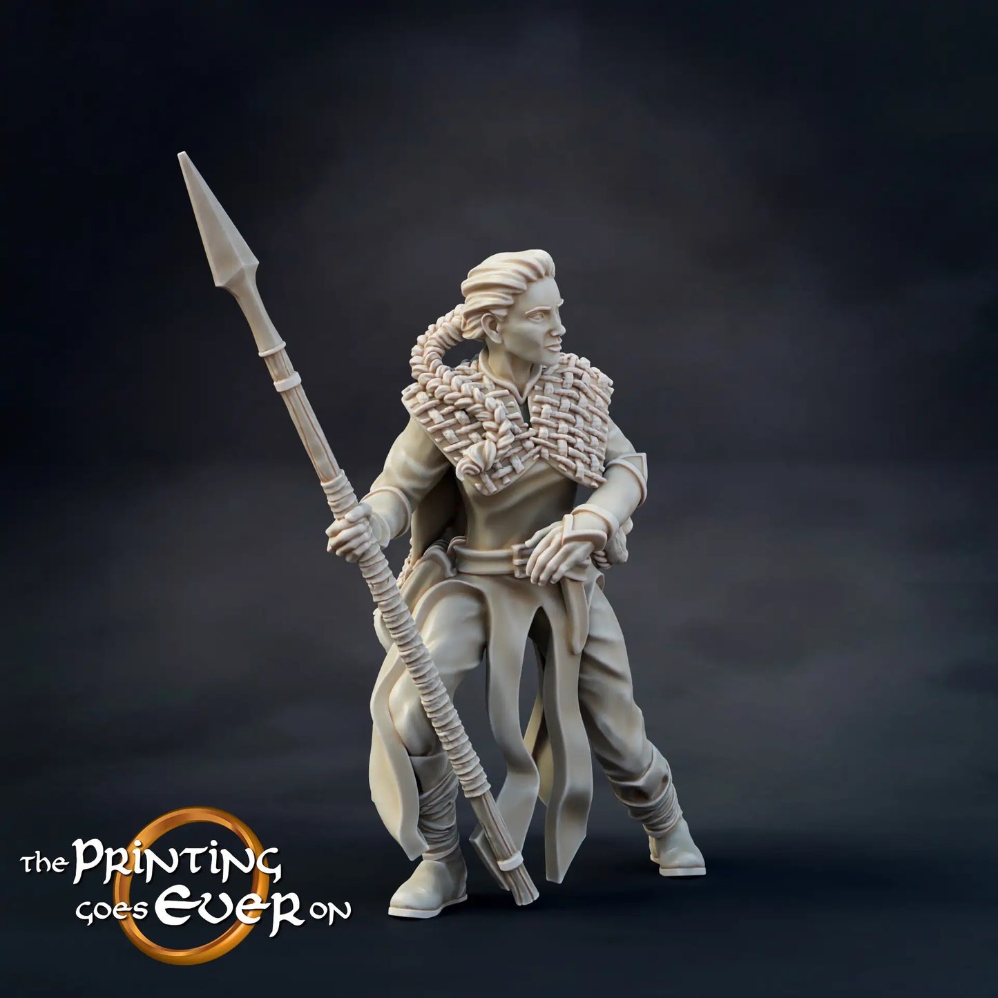 Productfoto Tabletop 28mm The Printing Goes Ever On (TPGEO) 0: Ranger uit het Noorden: Ranger uit het Woudland met zwaard, speer en boog
