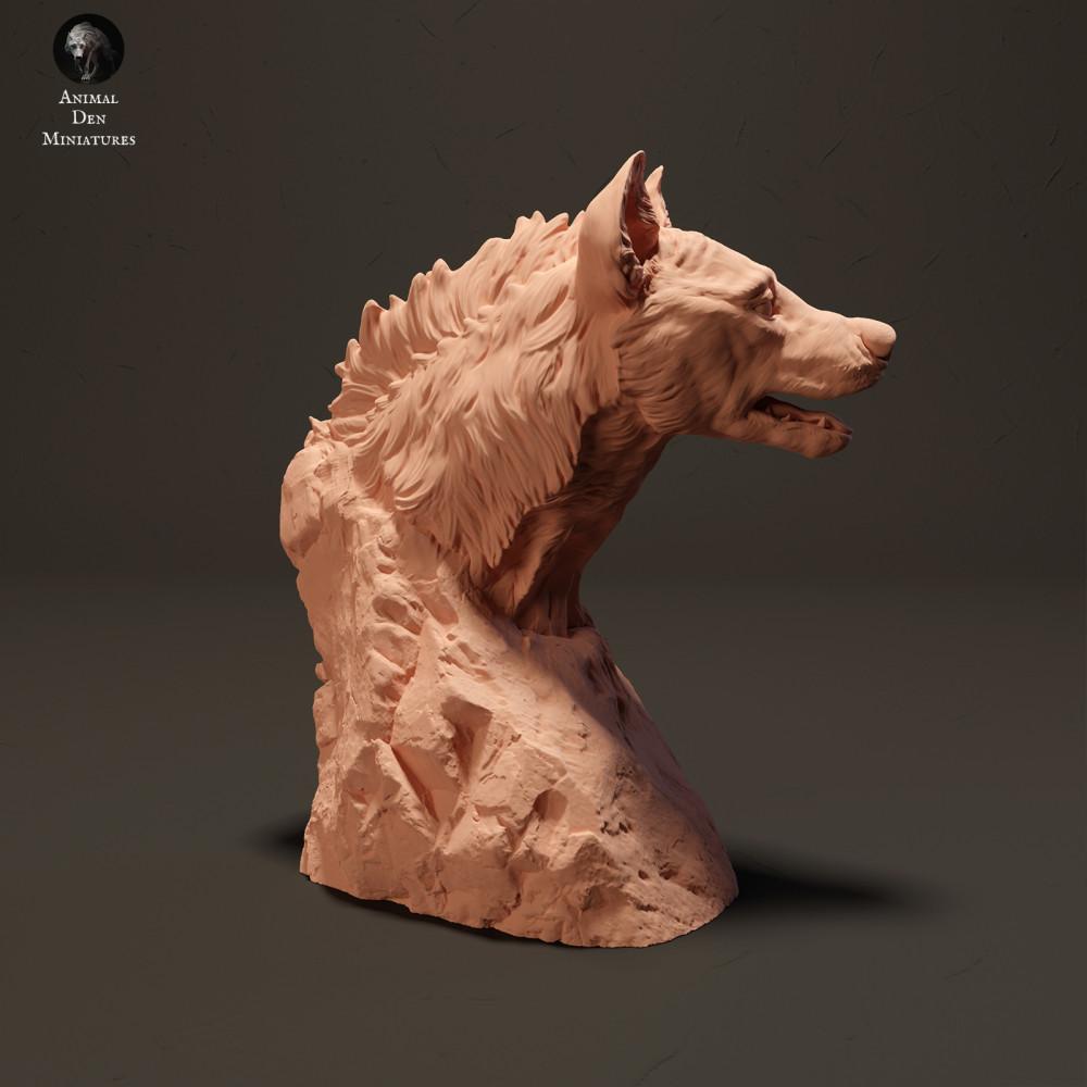 Productfoto dierenfiguur Animal Den Miniatures 0: Wildedierfiguur: gevlekte hyena - buste (23_08_14)