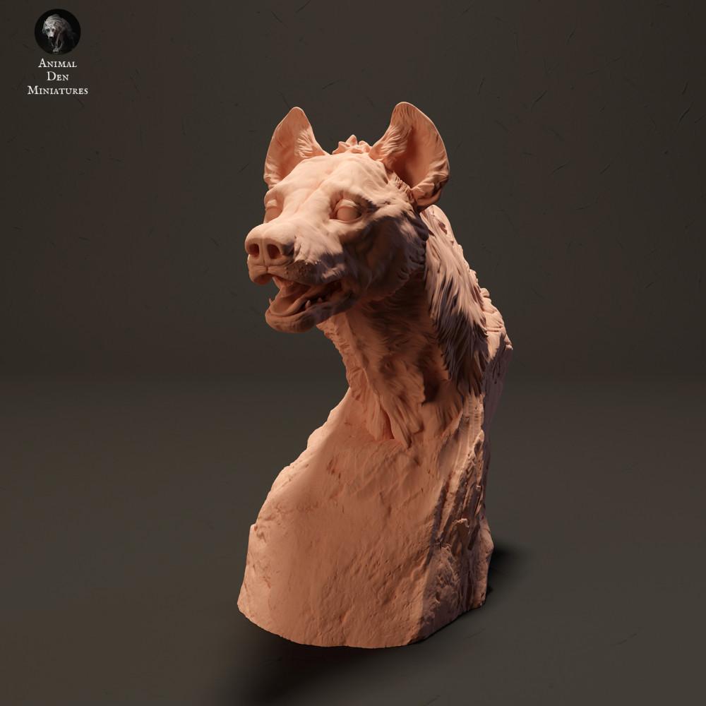 Productfoto dierenfiguur Animal Den Miniatures 1: Wild dierfiguur: gevlekte hyena - buste (23_08_14)