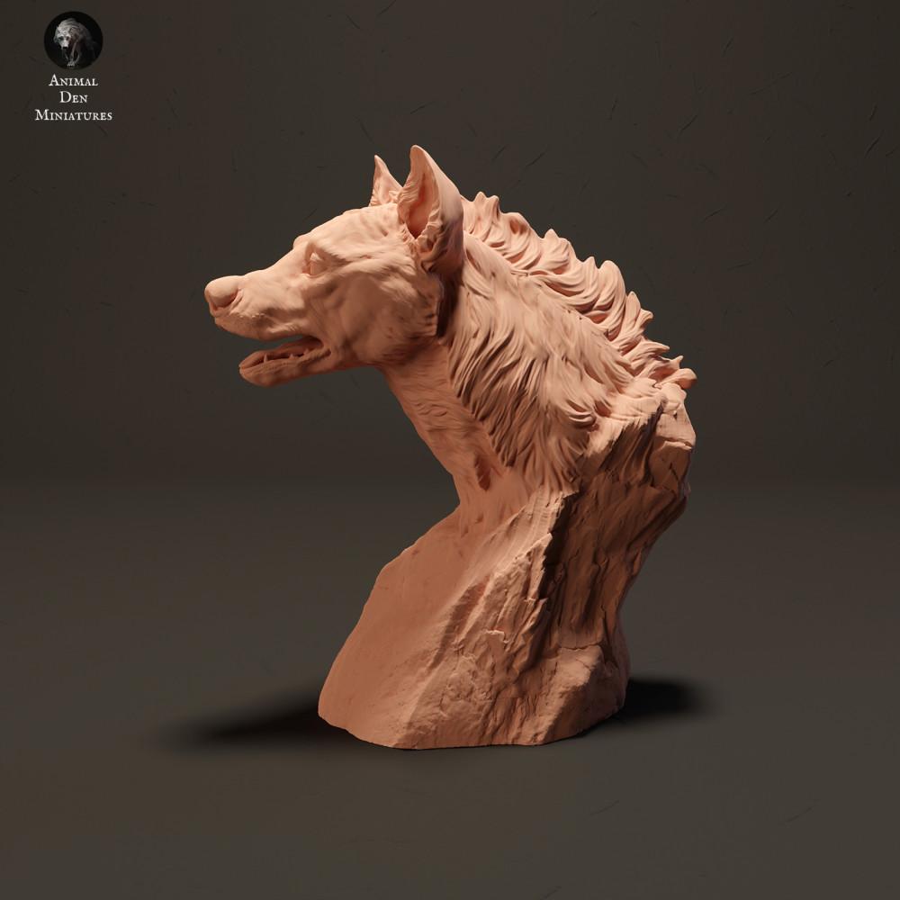 Productfoto dierenfiguur Animal Den Miniatures 2: wild dierfiguur: gevlekte hyena - buste (23_08_14)