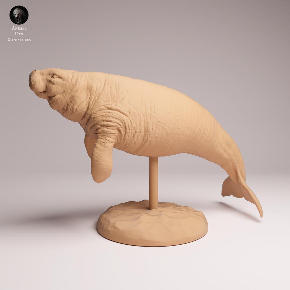 Productfoto Tabletop 28mm Lord of the Print (LotP) 0: Zeezoogdier dierenfiguur: Stellers zeekoe - zwemmend (26_04_05)