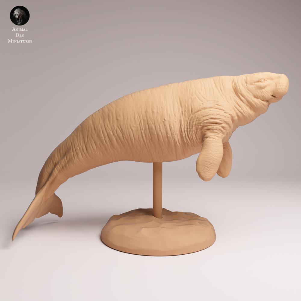 Productfoto Tabletop 28mm Lord of the Print (LotP) 1: Zeezoogdier dierenfiguur: Stellers zeekoe - zwemmend (26_04_05)