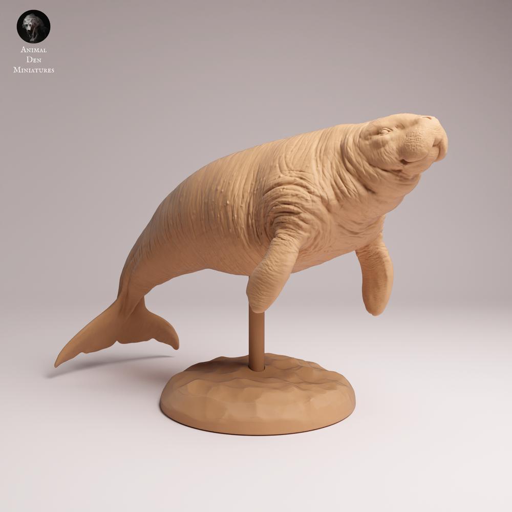 Productfoto Tabletop 28mm Lord of the Print (LotP) 2: zeezoogdier dierenfiguur: Stellers zeekoe - zwemmend (26_04_05)