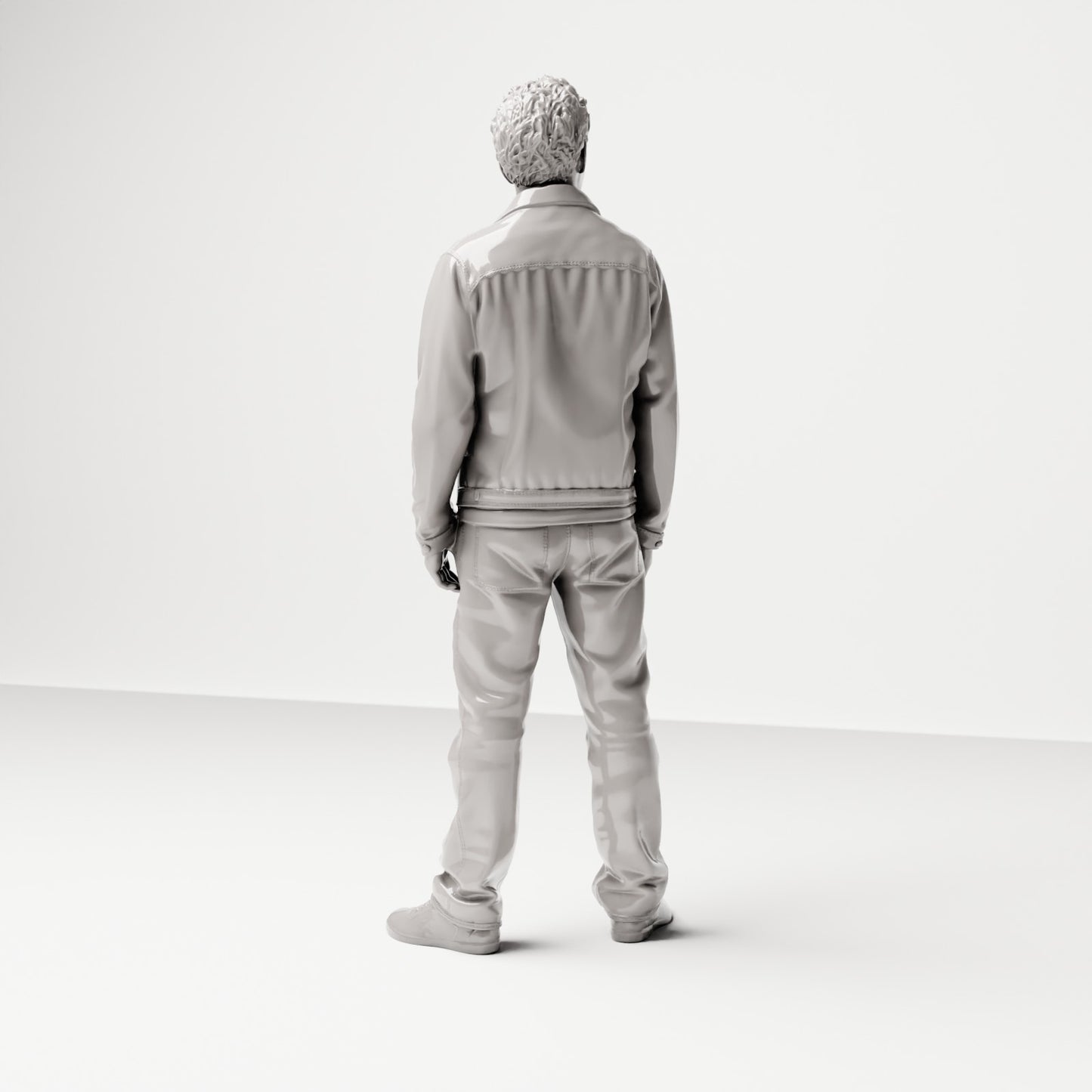 Stehende Figur: Karosseriemechaniker mit Jacke (Ref. Nr. 478) - vollständige Studioansicht 3