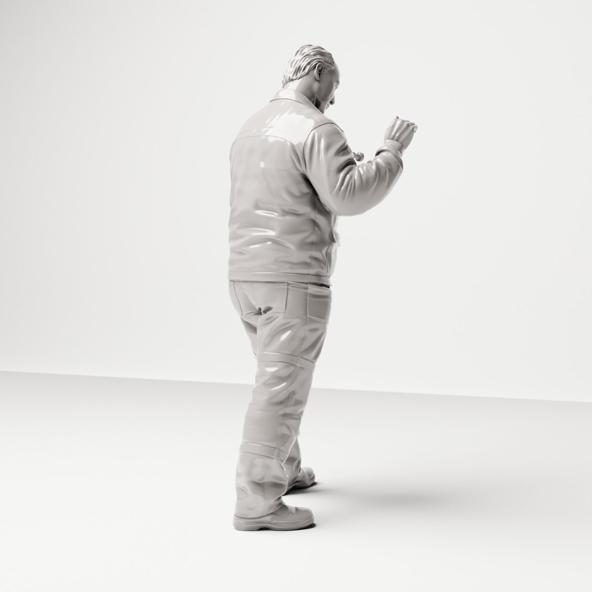 Stehende Figur: Autolackierer mit Pinsel (Ref. Nr. 485) - vollständige Studioansicht 4
