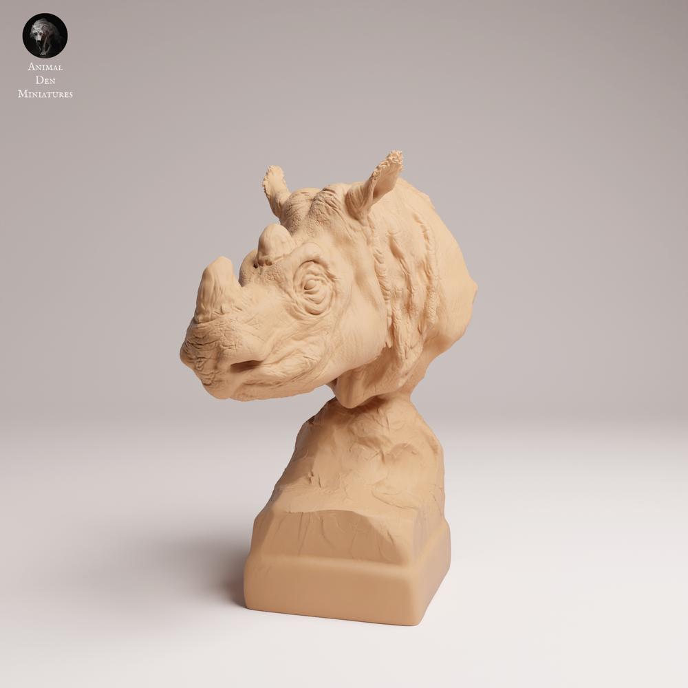 Productfoto 0: Wild dierfiguur: Sumatra-neushoornmannetje - Buste (25_03_10)