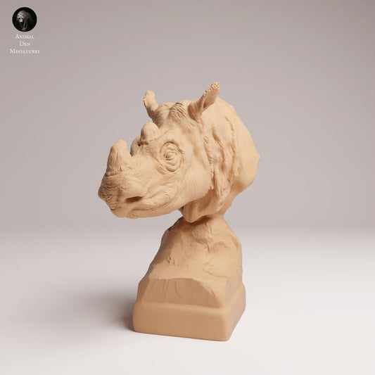 Productfoto 0: Wild dierfiguur: Sumatra-neushoornmannetje - Buste (25_03_10)