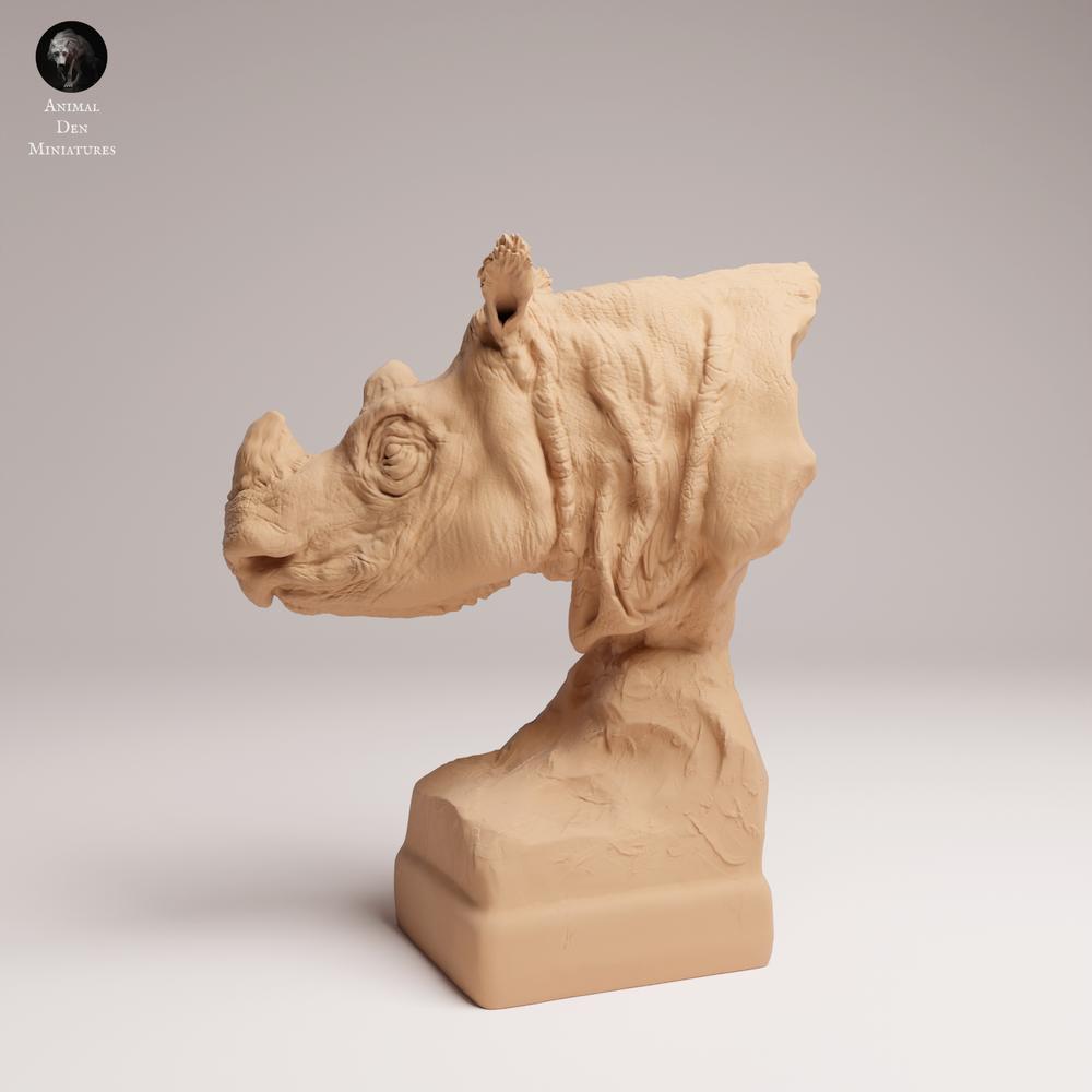 Productfoto 2: Wild dierfiguur: Sumatra-neushoornmannetje - Buste (25_03_10)