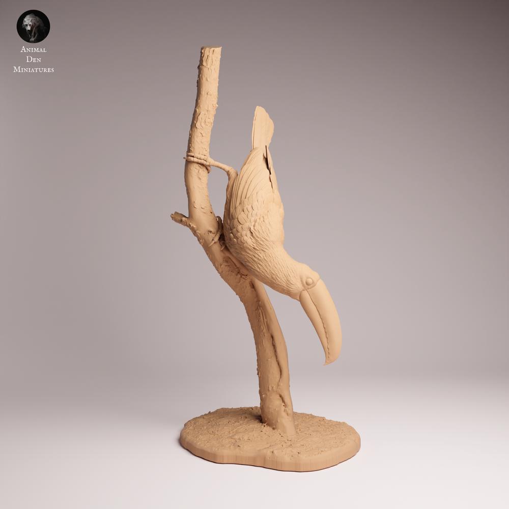 Produktfoto Tabletop 28mm Lord of the Print (LotP) 2: Vogel Tierfigur: Toko-Tukan - auf Ast sitzend