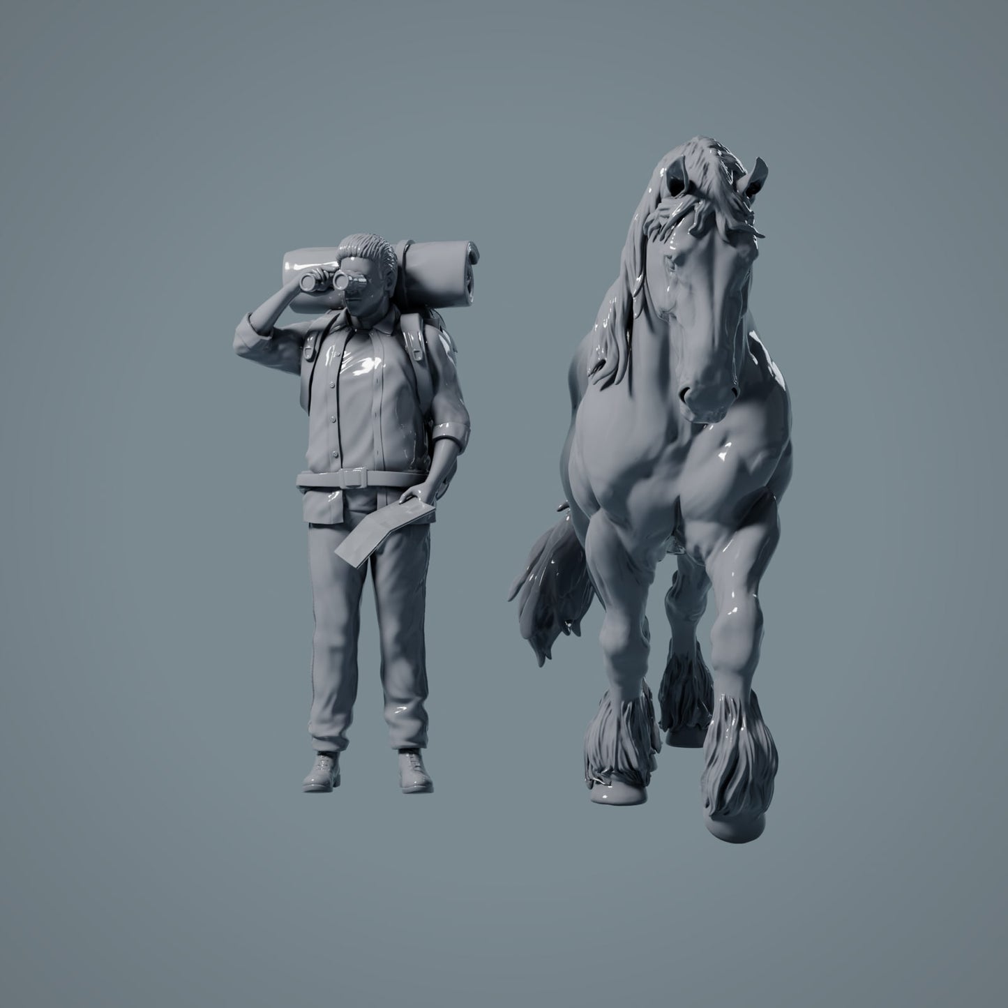 Boerderij Dier Figuur: draf paard - Suffolk Punch (a010)