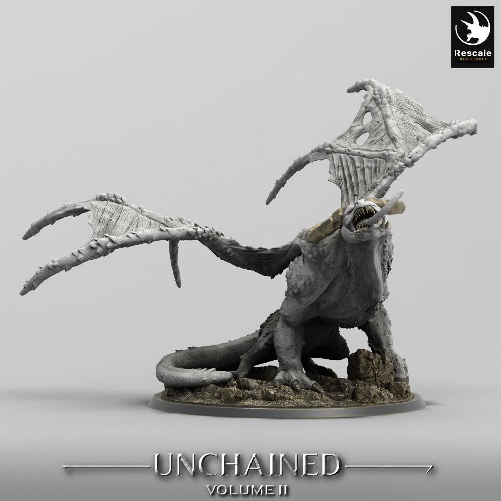 Productfoto Tabletop 28mm Lord of the Print (LotP) 0: Tabletop Miniatuur: Urdrache / Wyvern - titanisch Bossmonster, Drakenmodel (24_05_H1)