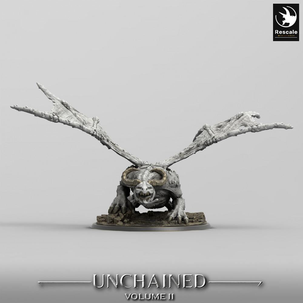 Productfoto Tabletop 28mm Lord of the Print (LotP) 0: Tabletop Miniatuur: Demonische gevleugelde beest, Bot-Gargoyle, Ondode baasmonster (Winged Horror) (24_05_H5)