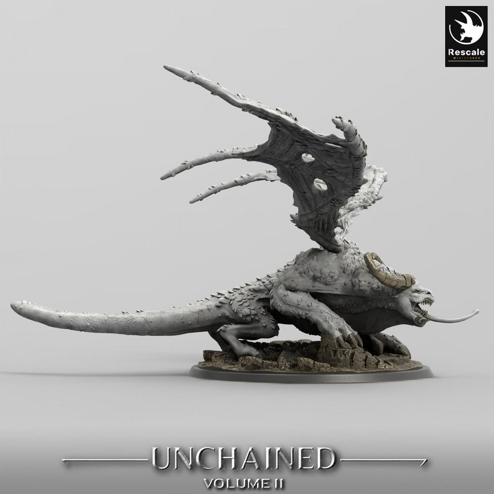 Productfoto Tabletop 28mm Lord of the Print (LotP) 0: Tabletop Miniatuur: Demonische gevleugelde beest, Bot-Gargouille, Ondode baasmonster (Winged Horror) (24_05_H5)