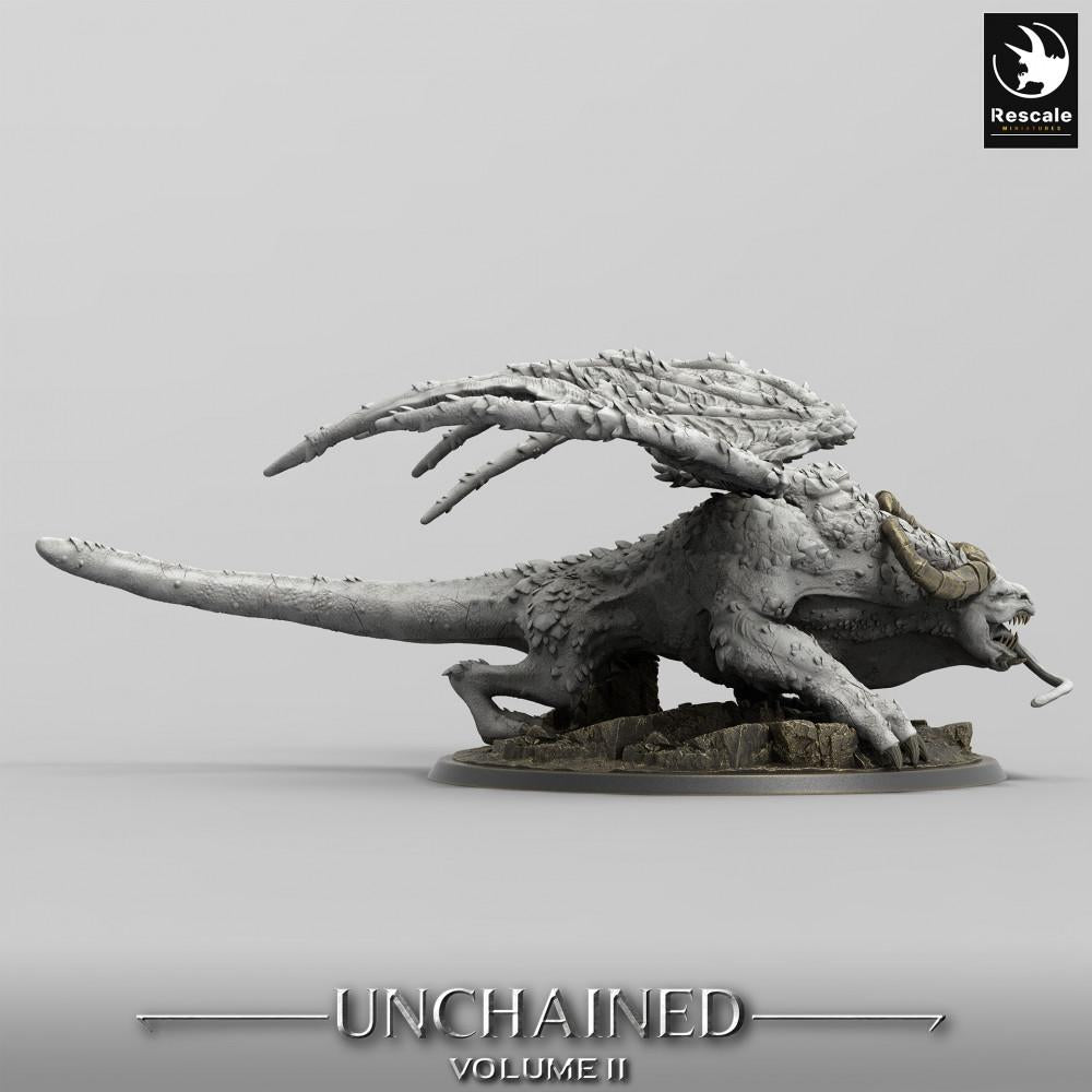 Productfoto Tabletop 28mm Lord of the Print (LotP) 0: Tabletop Miniatuur: Vleugeldemonbeest, Gargoyle-Lord - Afgrondcreatuur, Baasmonster, Grotecreatuur (24_05_H6)