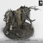 Productfoto Tabletop 28mm Lord of the Print (LotP) 0: Tabletop Miniatuur: Ontketende Heldenpaard - Demonisch Oorlogspaard, gepantserd Slagpaard, vervloekt Cavalerie-Rijdier (Nightmare Warhorse) (24_05_S)