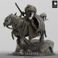 Productfoto Tabletop 28mm Lord of the Print (LotP) 0: Tabletop Miniatuur: Donkere Ridder / Death Knight op gepantserde strijdros - Ruiterfiguur met tweehands zwaard en kettingwapen, leider van de donkere cavalerie (24_05_M)
