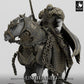 Productfoto Tabletop 28mm Lord of the Print (LotP) 0: Tabletop Miniatuur: Donkere Ridder / Death Knight op gepantserde strijdros - Ruiterfiguur met tweehands zwaard en kettingwapen, leider van de donkere cavalerie (24_05_M)