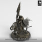 Productfoto Tabletop 28mm Lord of the Print (LotP) 0: Tabletop Miniatuur: Dodenridder (Death Knight) te Paard met Oorlogsstandaard, Standaarddrager, Donkere Paladijn (24_05_R)