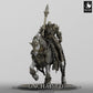 Productfoto Tabletop 28mm Lord of the Print (LotP) 0: Tabletop Miniatuur: Bereden Donkere Paladijn, Dodenridder Lansenrijder op gepantserde strijdros, Dread Knight zware cavalerie (24_05_Q)