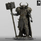 Productfoto Tabletop 28mm Lord of the Print (LotP) 0: Tabletop Miniatuur: Donkere Ridder / Chaos Krijger, Warlord met Tweehandige Hamer, Kampioen-Leider (24_05_F6)