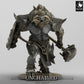 Productfoto Tabletop 28mm Lord of the Print (LotP) 0: Tabletop Miniatuur: Minotaurus Oorlogheer, Minotaur Warlord, brullende Schildbreker met Oorlogshamer (24_05_G1)