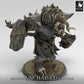Productfoto Tabletop 28mm Lord of the Print (LotP) 0: Tabletop Miniatuur: Minotaurus Oorlogheer, Minotaur Warlord, brullende Schildbreker met Oorlogshamer (24_05_G1)