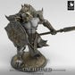 Produktfoto Tabletop 28mm Lord of the Print (LotP) 1: Fantasy Figur: Minotauren-Wächter, Speerträger mit Rundschild, Bestienkrieger - Minotaur Guard (24_05_G2)