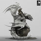 Productfoto Tabletop 28mm Lord of the Print (LotP) 0: Tabletop Miniatuur: Drachenreiter / Dragon Rider op Wyvern, Oorlogsheer in Pantseruitrusting met Oorlogshamer, Baas-Monster met Vulkan-Diorama-Basis (24_05_K1)