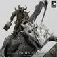 Productfoto Tabletop 28mm Lord of the Print (LotP) 0: Tabletop Miniatuur: Drachenreiter / Dragon Rider op Wyvern, Oorlogsheer in Pantseruitrusting met Oorlogshamer, Baas-Monster met Vulkan-Diorama-Basis (24_05_K1)