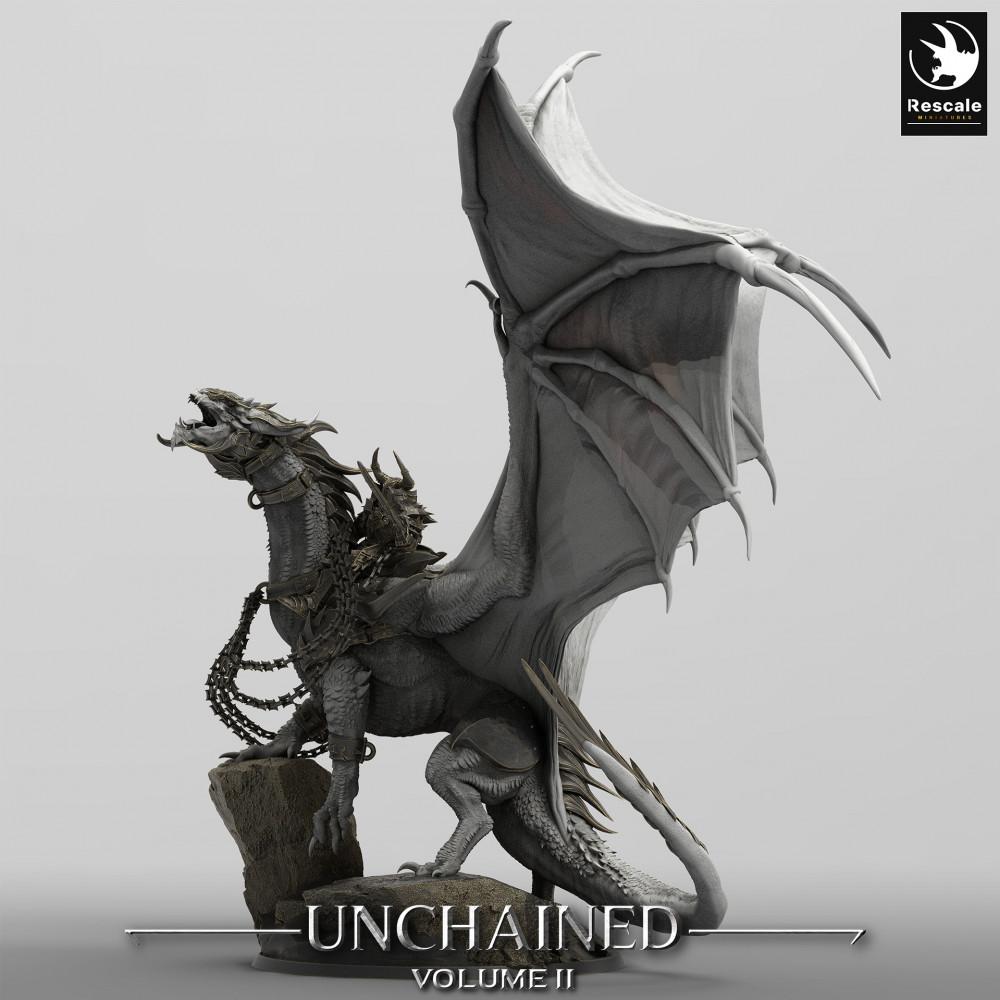 Productfoto Tabletop 28mm Lord of the Print (LotP) 0: Tabletop Miniatuur: Oorlogdraak met Draakrijder, Wyrm Grootmonster, Oorlogsdraken (24_05_J1)