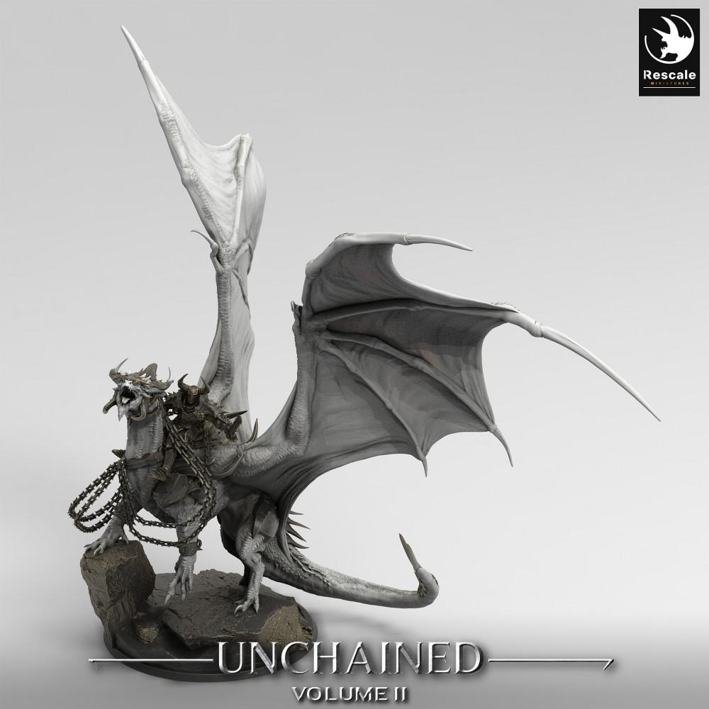 Productfoto Tabletop 28mm Lord of the Print (LotP) 0: Tabletop Miniatuur: Oorlogsdraak met Draakrijder, Wyrm Grootmonster, Oorlogsdraken (24_05_J1)