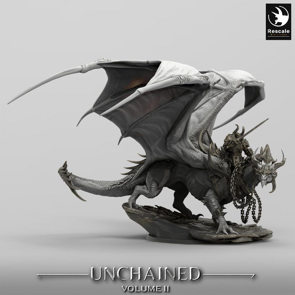 Productfoto Tabletop 28mm Lord of the Print (LotP) 0: Tabletop Miniatuur: Drachenreiter op Oorlogsdraken - Wyrmreiter, Drakenlord, donkere Oorlogheer, Monsterreiter met Lans (24_05_J3)