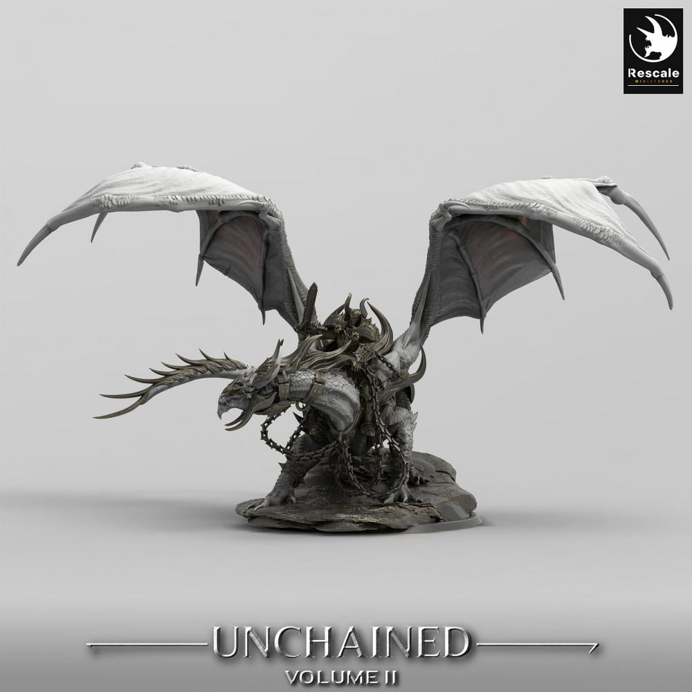 Productfoto Tabletop 28mm Lord of the Print (LotP) 0: Tabletop Miniatuur: Drakenrijder op Oorlogsdraken - Wyrmrijder, Drakenheer, donkere oorlogsheer, monsterrijder met lans (24_05_J3)