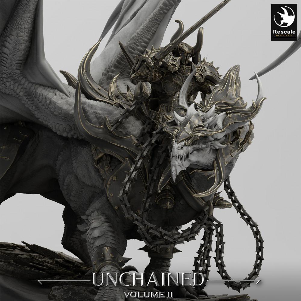 Productfoto Tabletop 28mm Lord of the Print (LotP) 0: Tabletop Miniatuur: Drachenreiter op Oorlogsdraken - Wyrmreiter, Drachenlord, donkere oorlogsheer, monsterreiter met lans (24_05_J3)