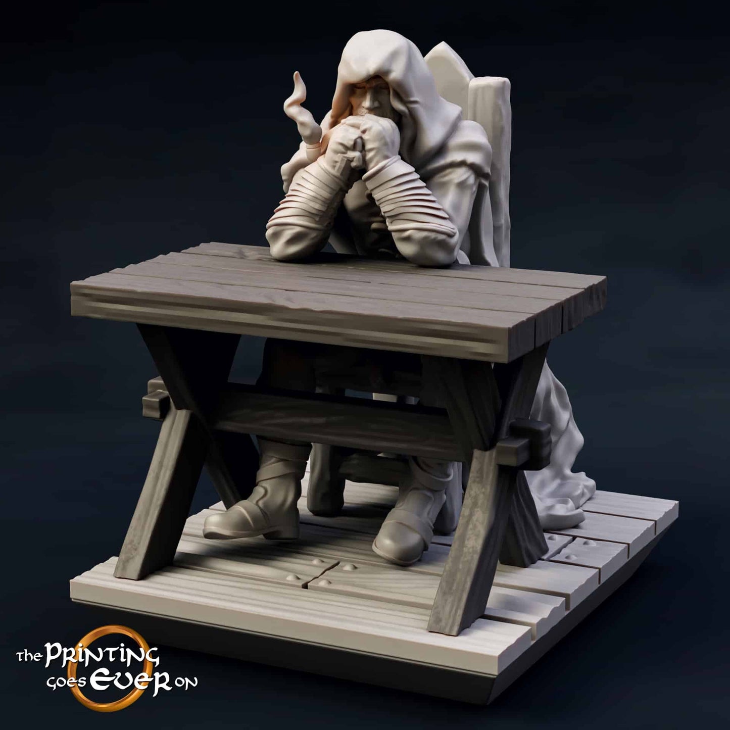 Productfoto Tabletop 28mm The Printing Goes Ever On (TPGEO) 0: Middeleeuwse stadsbewoners en tavernengasten: herbergier, bewaker, jager, boer, dienstmeisje, gast, reiziger