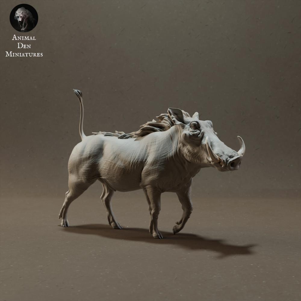 Productfoto dierenfiguur Animal Den Miniatures 0: Wild dierfiguur: wrattenzwijn (23_03_09)