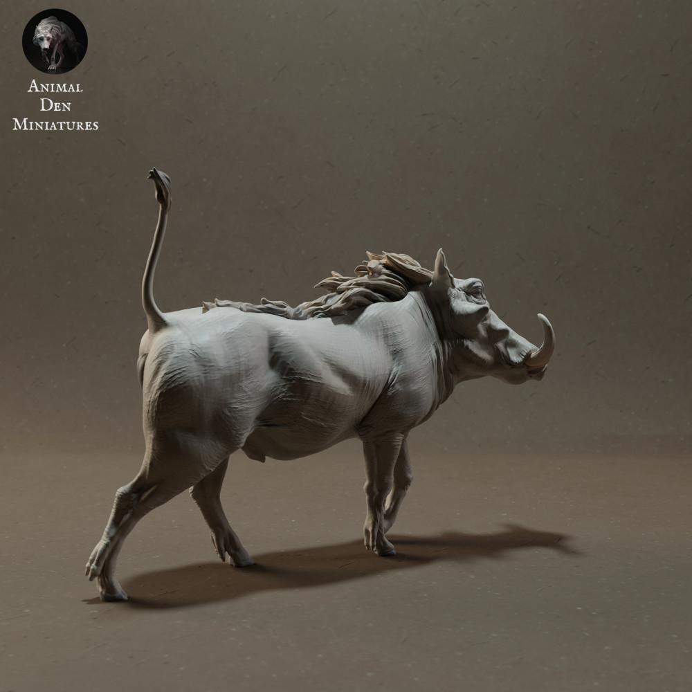 Productfoto dierenfiguur Animal Den Miniatures 1: wilde dierenfiguur: wrattenzwijn (23_03_09)