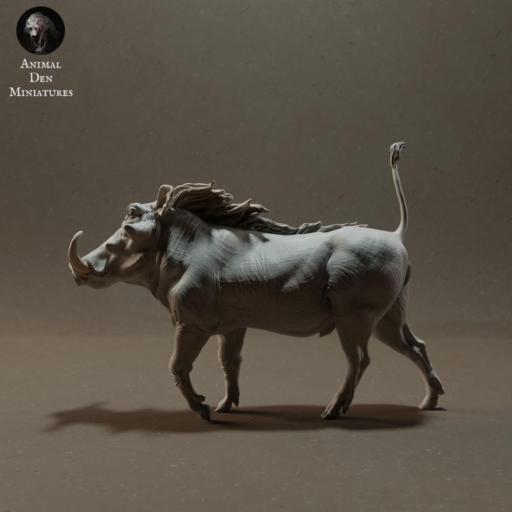 Productfoto dierenfiguur Animal Den Miniatures 2: Wilddierfiguur: wrattenzwijn (23_03_09)