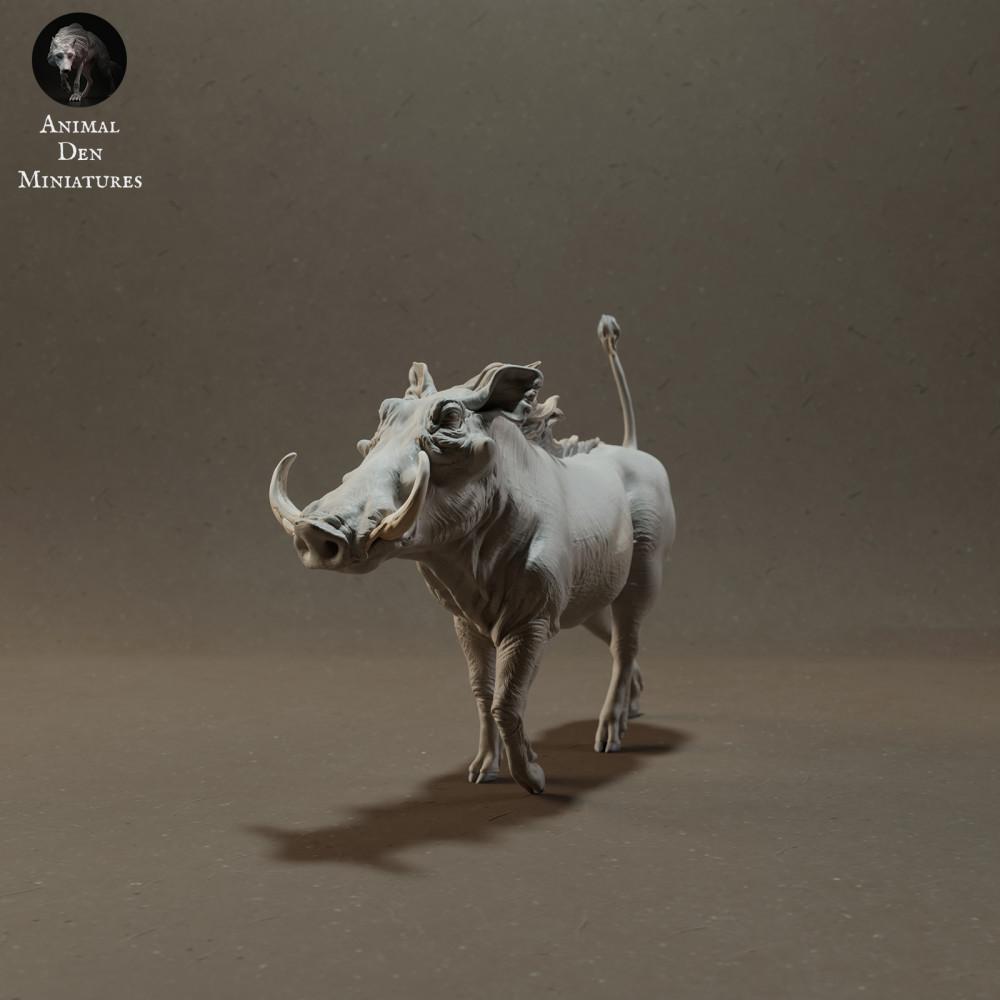 Productfoto dierenfiguur Animal Den Miniatures 3: Wildedierfiguur: wrattenzwijn (23_03_09)