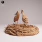 Productfoto Tabletop 28mm Lord of the Print (LotP) 0: Vogel dierenfiguur: witte ooievaar - baltsend (26_07_09)