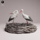 Productfoto Tabletop 28mm Lord of the Print (LotP) 3: vogelfiguur: witte ooievaar - baltsend (26_07_09)