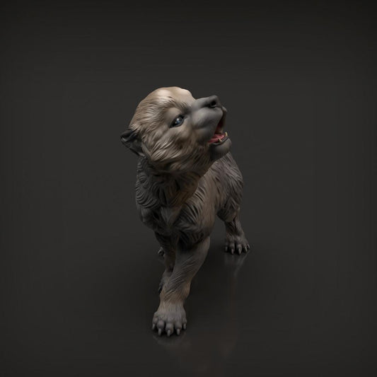 Productfoto dierenfiguur Animal Den Miniatures 0: wild dierfiguur: wolvenwelp (22_04_03)