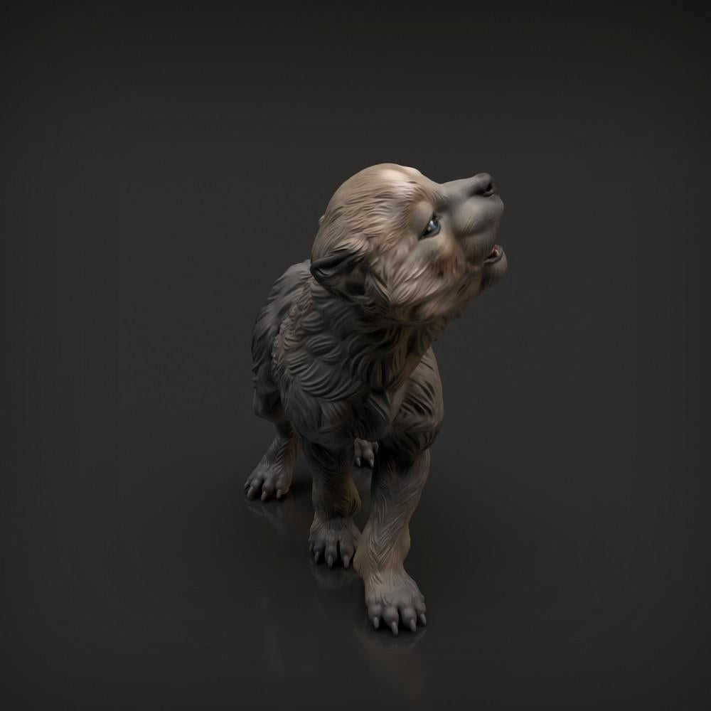Productfoto dierenfiguur Animal Den Miniatures 5: wilde dierenfiguur: wolvenjong (22_04_03)