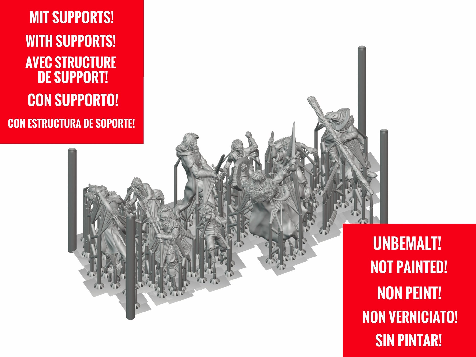 Produktfoto Tabletop 28mm The Printing Goes Ever On (TPGEO)  0: Ork Plünderer: Kampftrupp Marodeur des Bösen mit Standarte - Angreifer der weißen Stadt