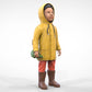 Productfoto Diorama en modelbouw miniatuur figuur: Kind in regenjas