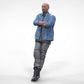 Productfoto diorama en modelbouw miniatuur figuur: man leunend