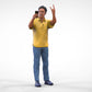 Produktfoto Diorama und Modellbau Miniatur Figur: Fan männlich