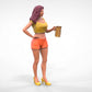 Productfoto Diorama en modelbouw miniatuurfiguur: Sexy vrouw met bierpul