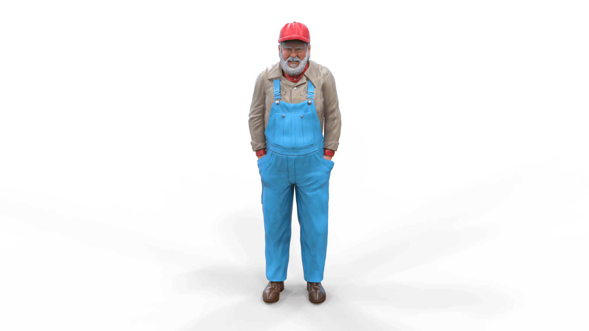 Produktfoto Diorama und Modellbau Miniatur Figur: Alter Mann mit Kappe