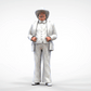 Productfoto diorama en modelbouw miniatuur figuur: oude cowboy